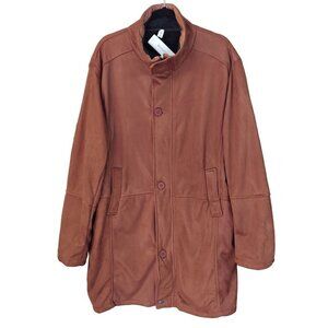 Fashion Mia Order Plus Men's Faux Suede Coat NWT